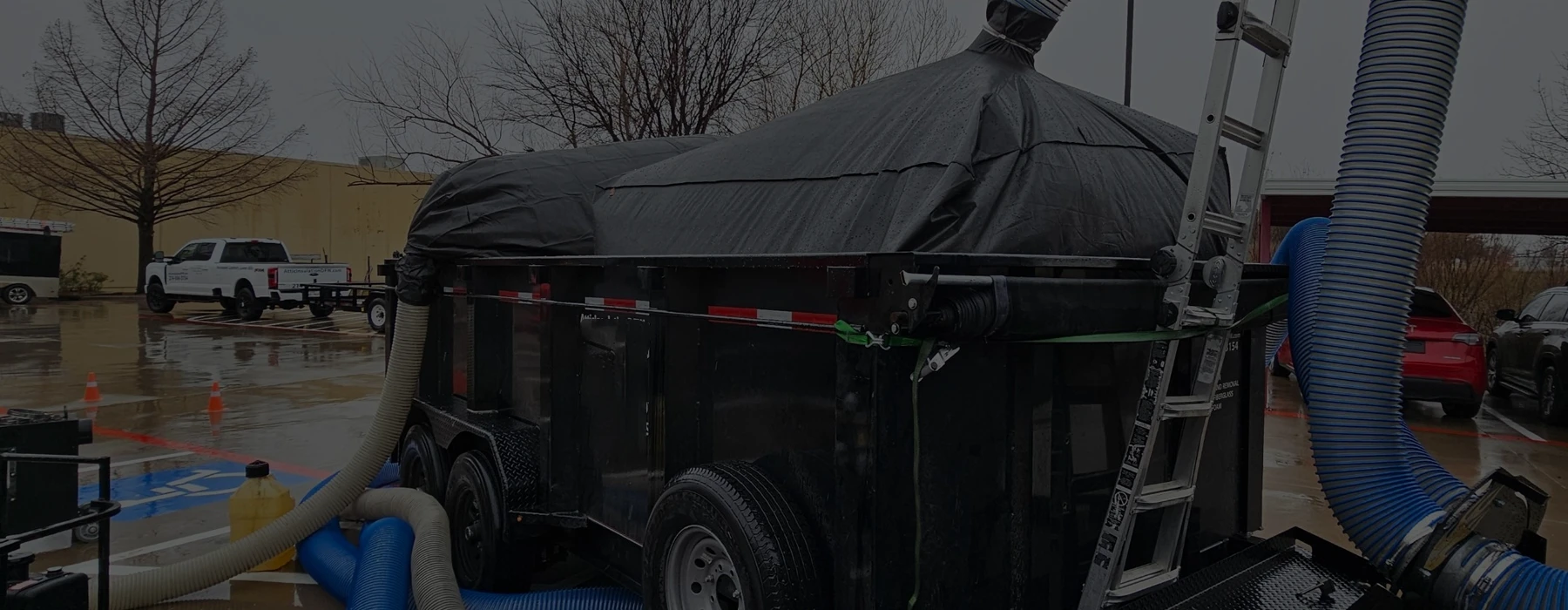 Insulation removal in progress with ToughBags